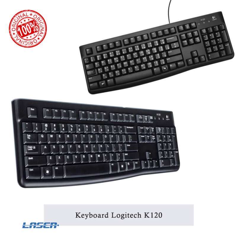 Jual Keyboard Logitech K120 USB Kerja Kuliah Murah Bagus Numpad di