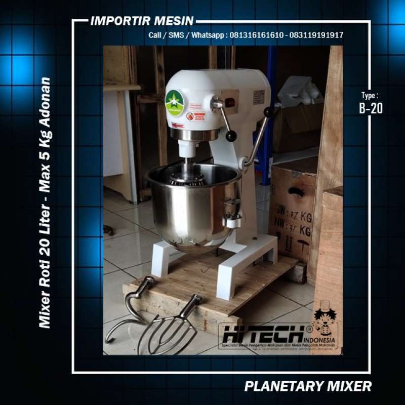Promo Mixer 20 Liter Wirastar B20 Mixer Roti 20L mikser 20 L