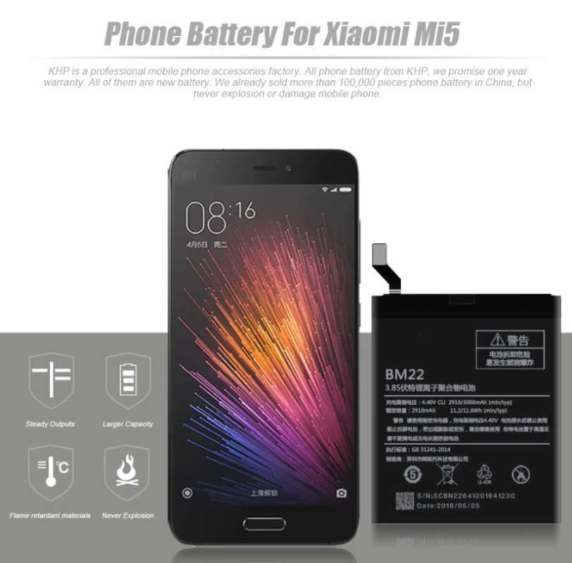 Jual Baterai Original XIAOMI Mi5 / BM22 Batere Batu hp