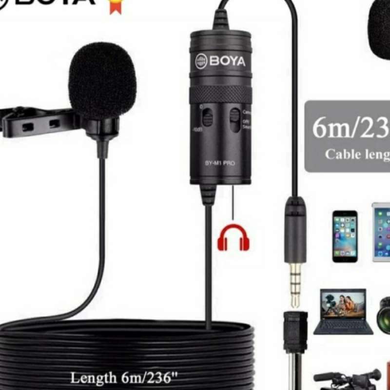 Promo Limited Mic Boya By M1 Pro Clip On Microphone Original Baru