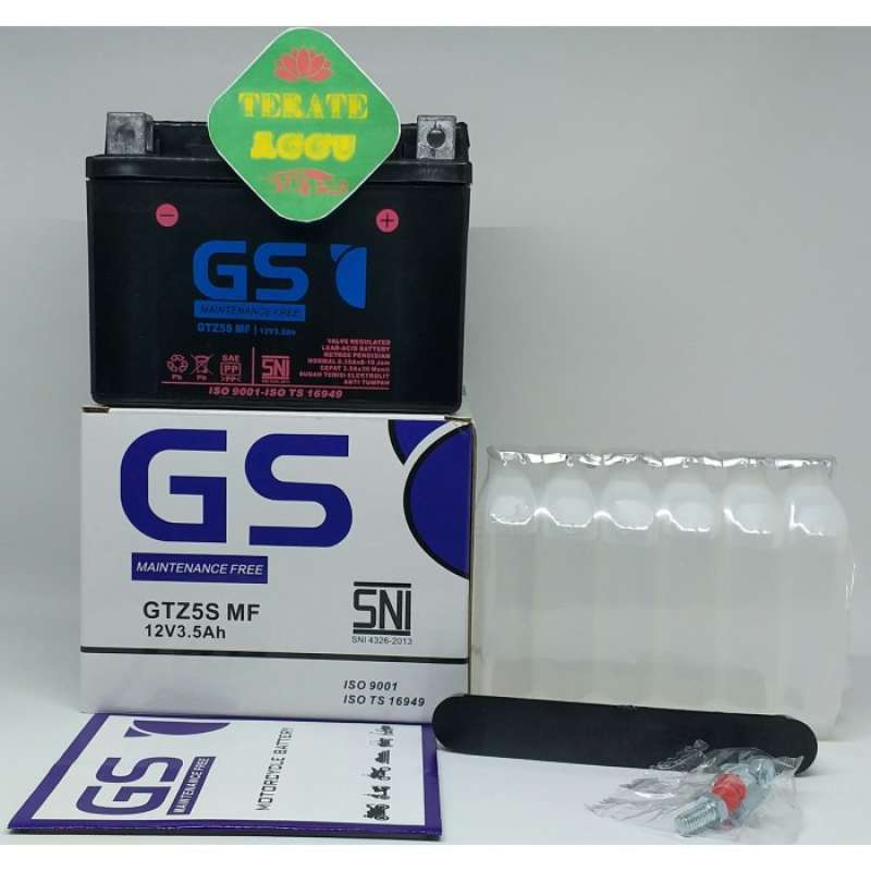 Promo Aki Motor Yamaha Fino GS Y GTZ 5S MF Accu Kering Murah Diskon 23%