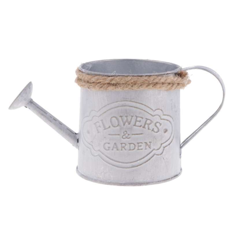 Jual Watering Kettle Shaped Metal Flower Plant Bucket Pot Garden Decor