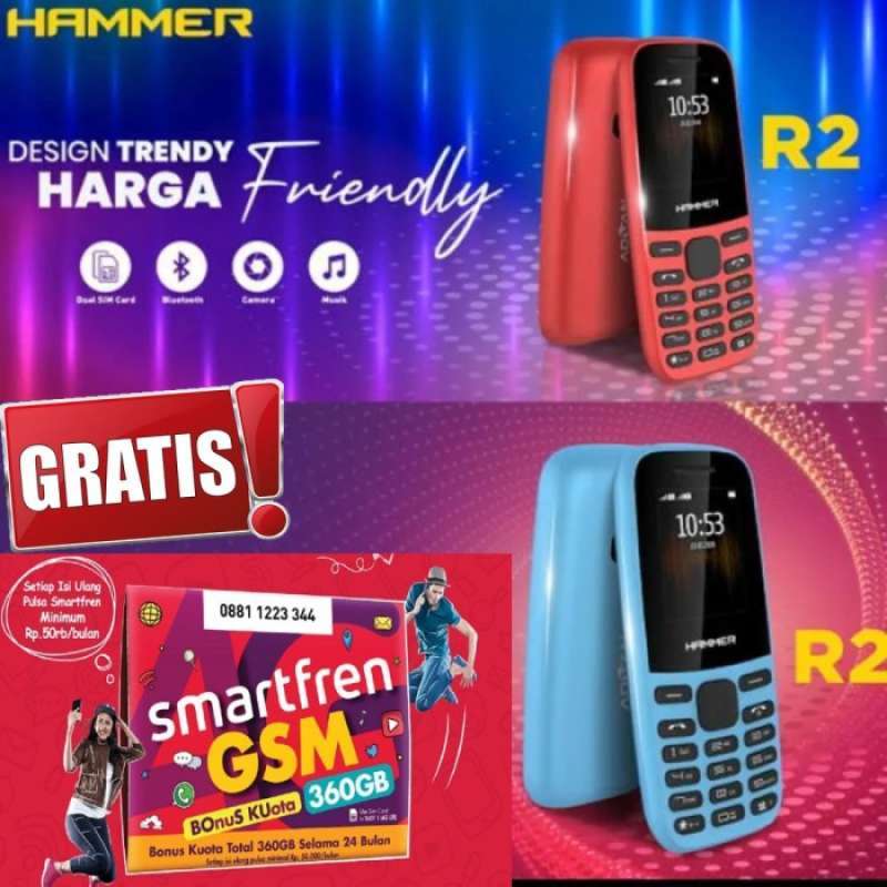 Promo Advan Hammer R2 Candy Bar Phone 100% Original Garansi Resmi ...