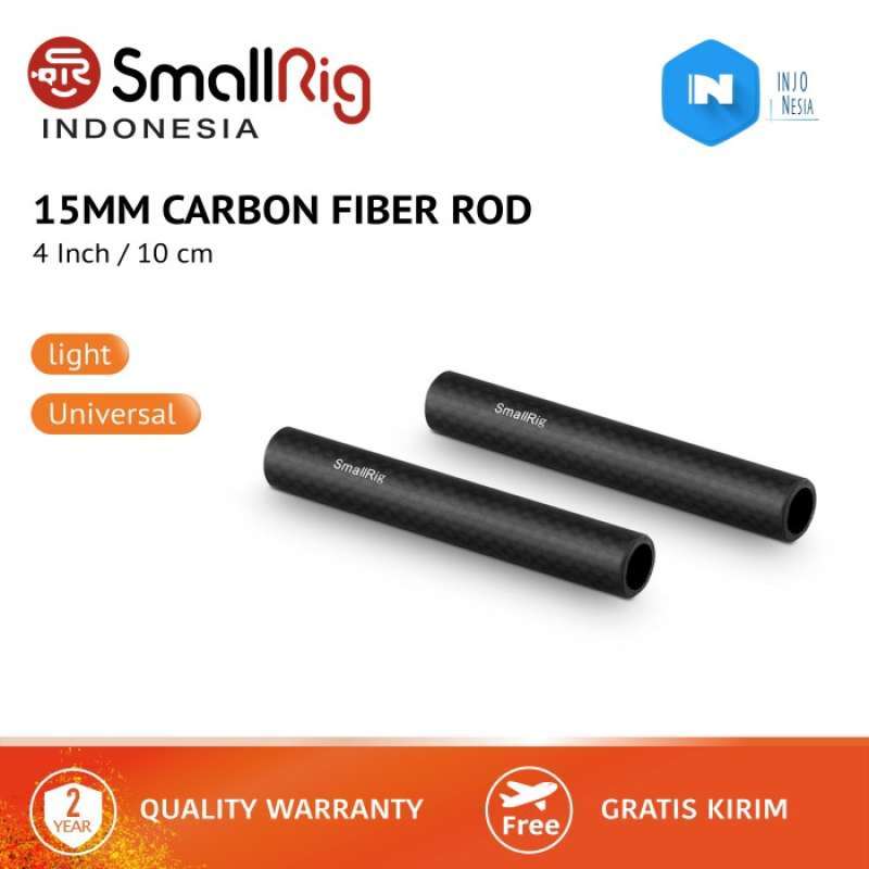 Aste Fibra Carbonio SMALLRIG 15mm Per Rig Fotocamera - 2 Pezzi Da 6 Pollici