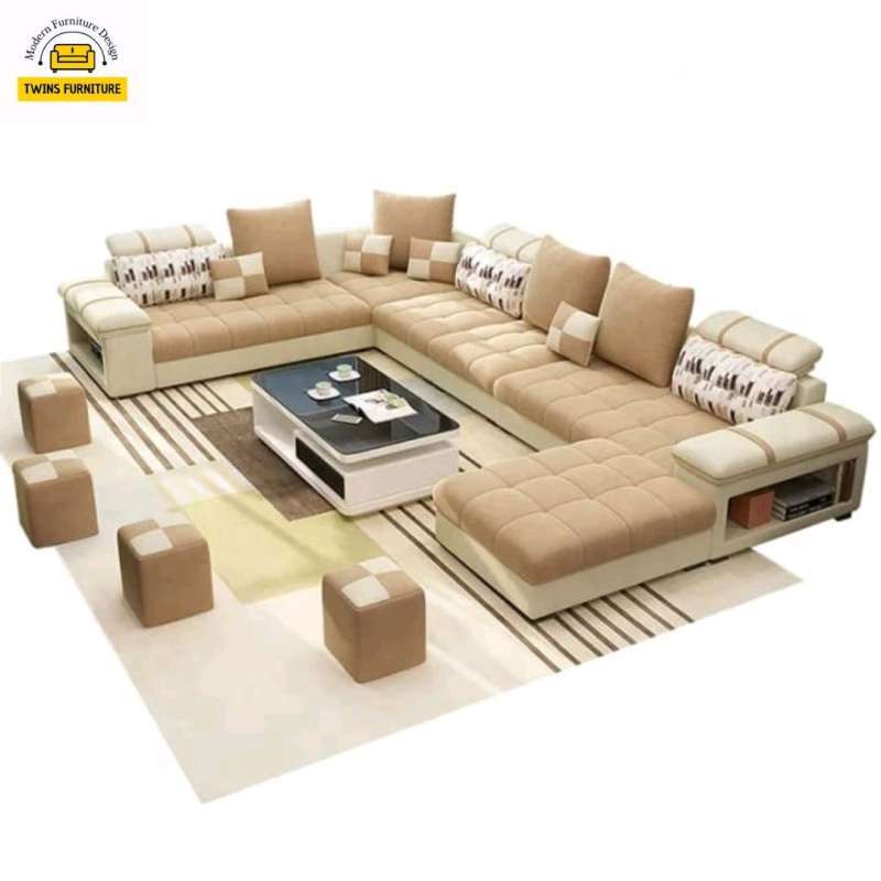 Jual furniture sofa u full set sesuai gambar sofa keluarga modern di