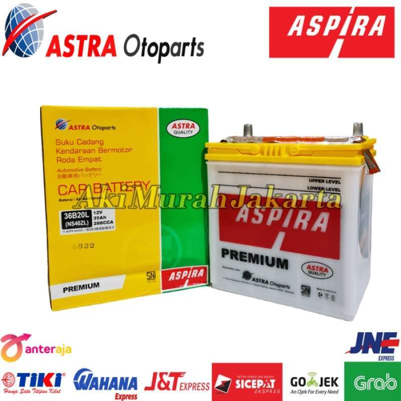 Jual Aki Mobil Honda Fit ASPIRA ASTRA NS40ZL 12V / 35Ah (Aki Basah) di