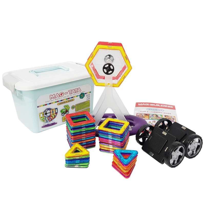 Jual Tiles setara Magformers 46 pcs, Wheels Ferris Tata