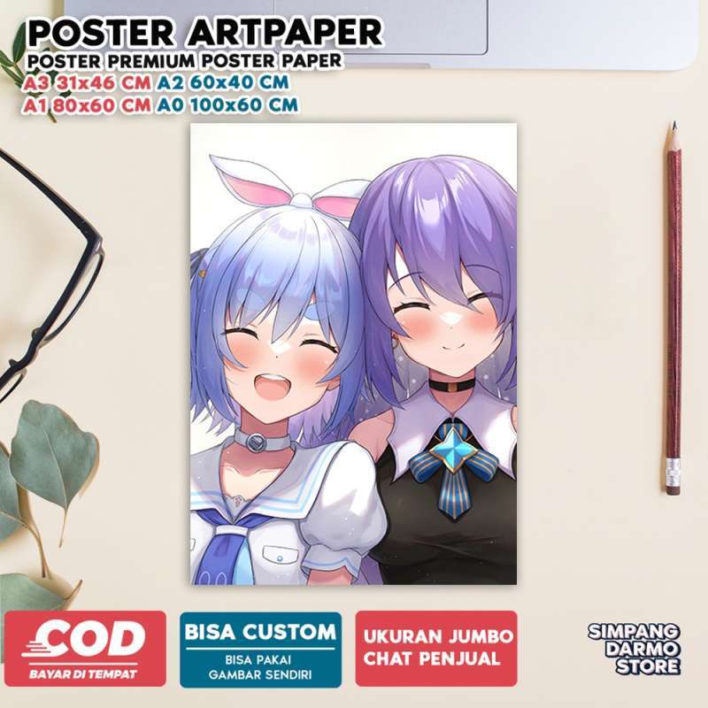 Jual Poster Moona Hoshinova Hiasan Dinding Tema Anime Vtuber Virtual ...