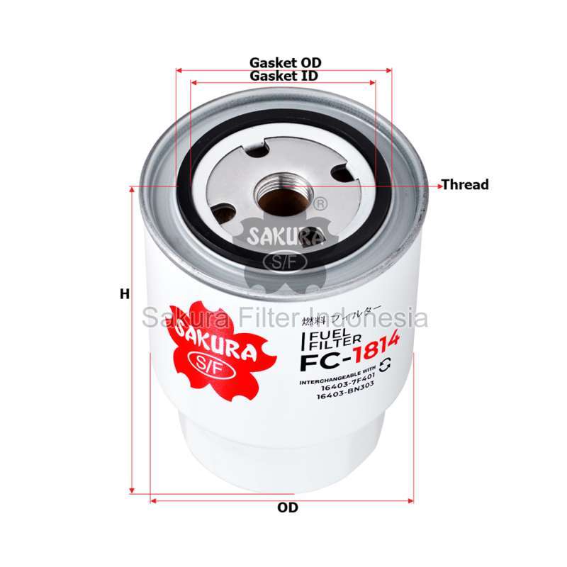 Jual Sakura Fuel Filter Nissan Navara dan Frontier FC1814 di Seller