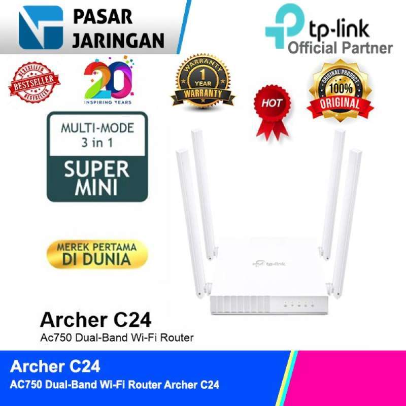 Jual Archer C24 AC750 Dual-Band Wi-Fi Router Archer C24 di Seller Moni ...
