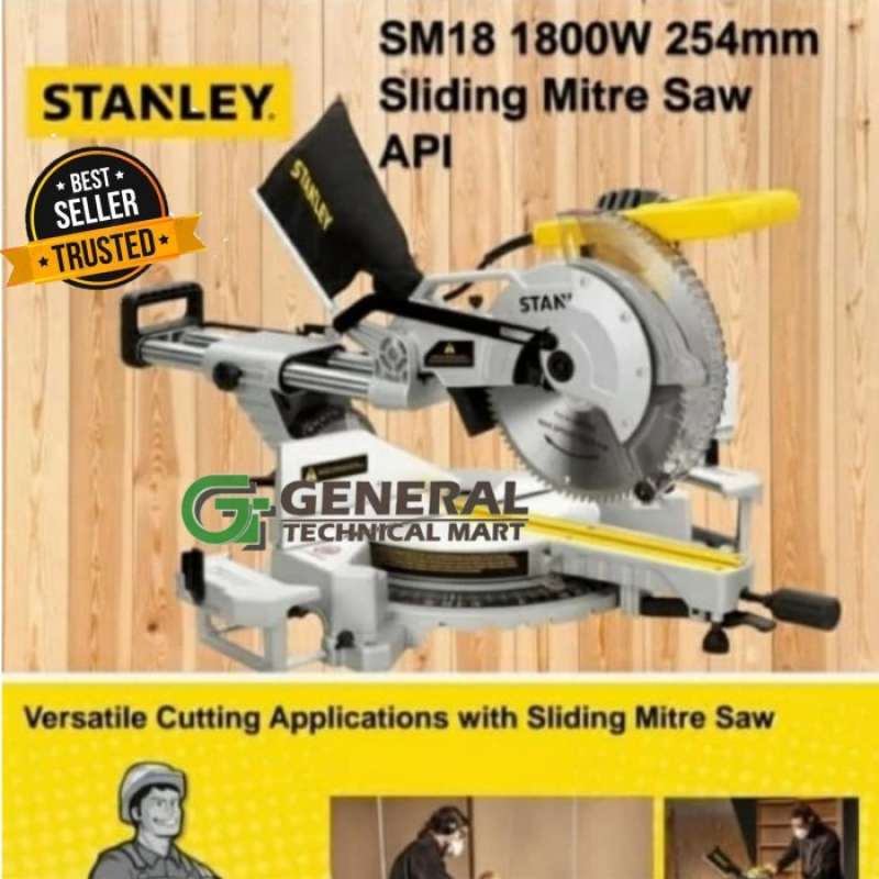 Promo Miter Saw Sliding Mesin Gergaji mitre saw 10inch SM 18 STANLEY