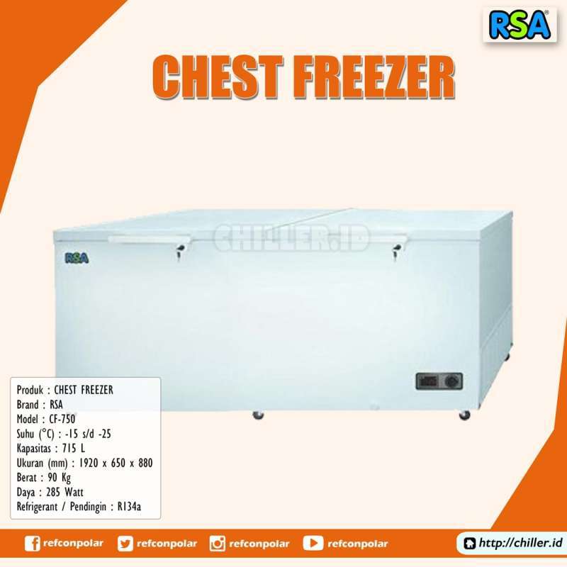 Promo CHEST FREEZER RSA CF-750 Diskon 6% di Seller Indo Plaza - Indo ...
