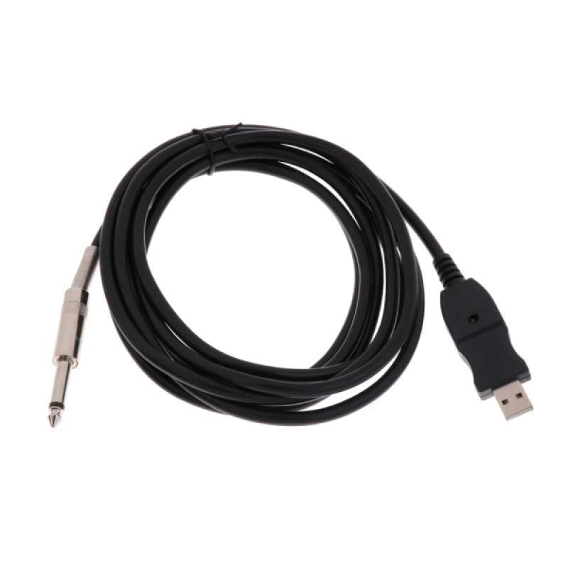 Jual Guitar Bass 6.35mm Jack to USB Link Connection Instrument Cable