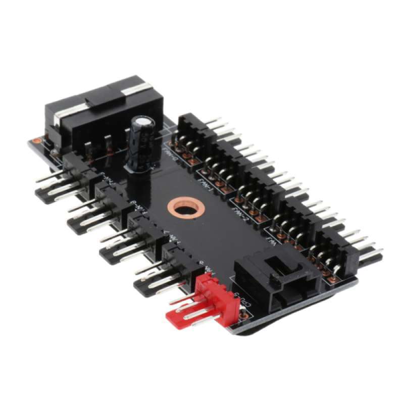 Promo 10 Way 4Pin PWM Fan HUB 4Pin Cooling Fan Power Supply HUB ...