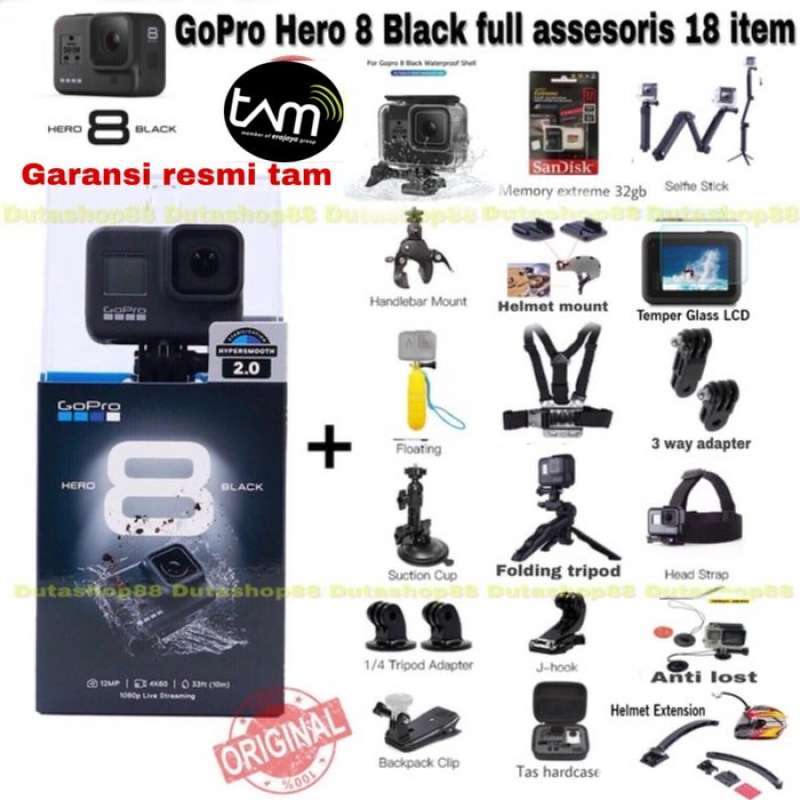 Jual Gopro Hero 8 Black Paket Bundle Extreme Full Assesoris All In Di ...