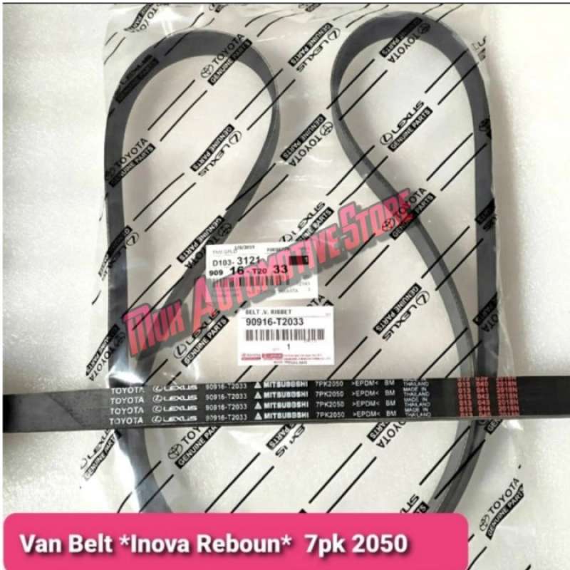 Promo FAN BELT INNOVA REBORN 2GD/HILUX 2GD 90916T2033 Diskon 33 di