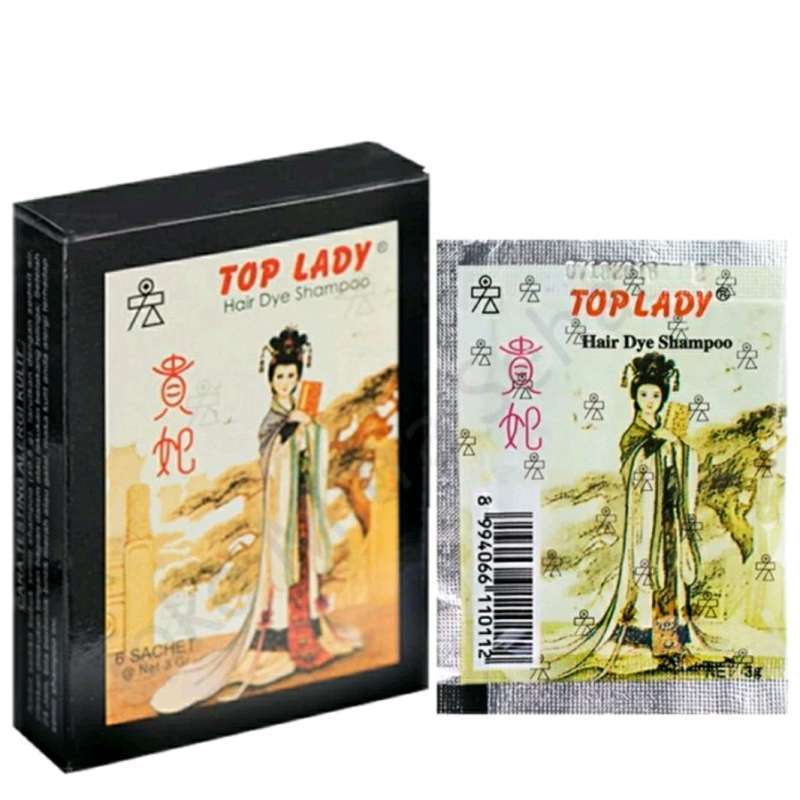 Jual Top Lady Hair Dye Shampoo 1 Box (6 Sachet) Di Seller Belda Stuff
