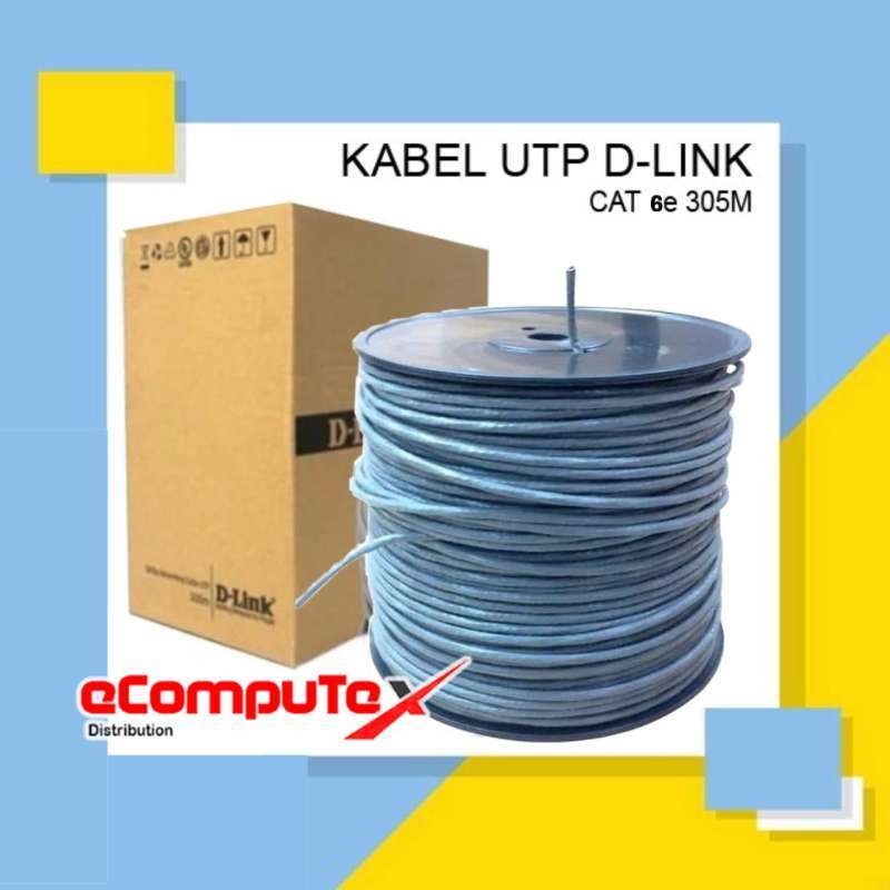 Jual KABEL LAN DLINK CAT 6 CABLE UTP CAT6 305M/ROL DLINK di Seller