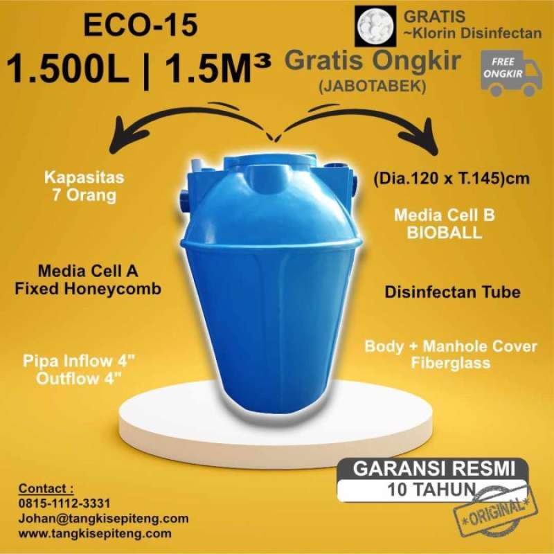 Promo 1500 Liter BIOFIL, BIO SEPTIC, SepticTank BIOTECH, BIOTANK
