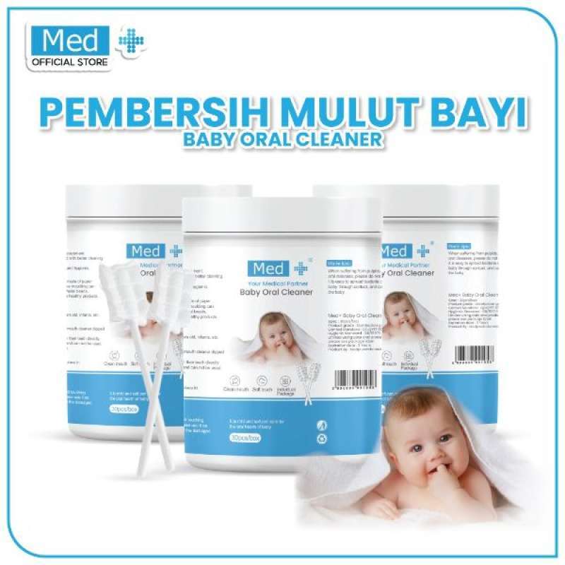Promo Med+ Pembersih Mulut Bayi / Baby Mouth Cleaner / Baby Oral Cleaner Kapas Batang Sikat Gigi