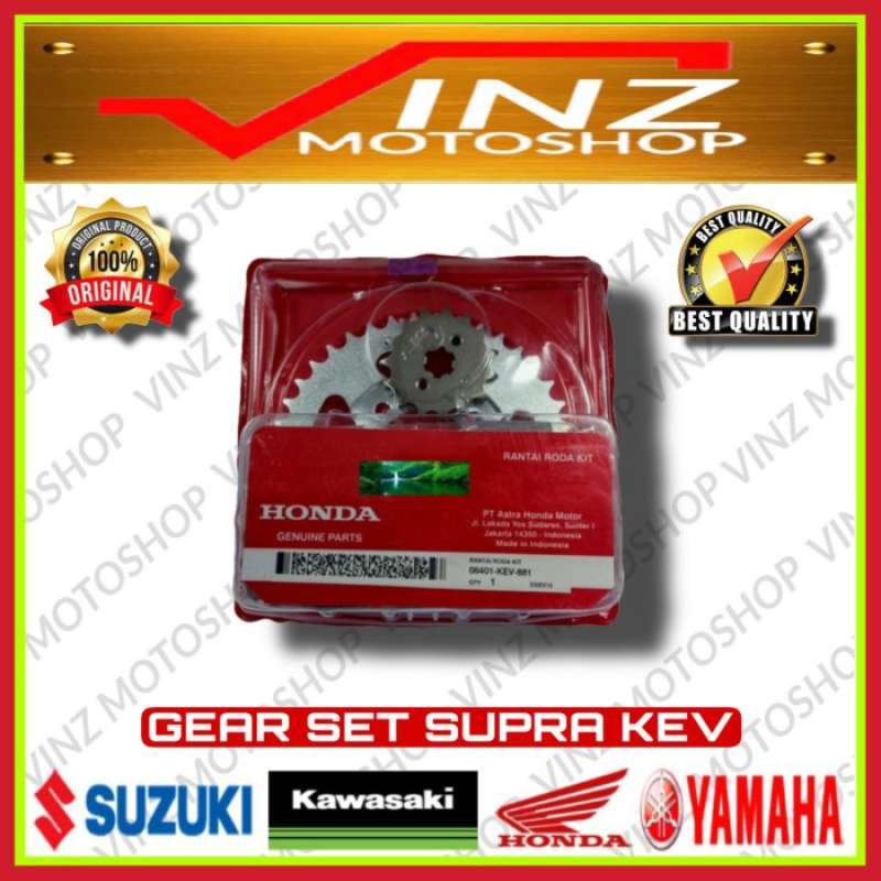 Jual GEAR SET RANTAI MOTOR HONDA SUPRA X 125 KHARISMA KIRANA GIGI TARIK