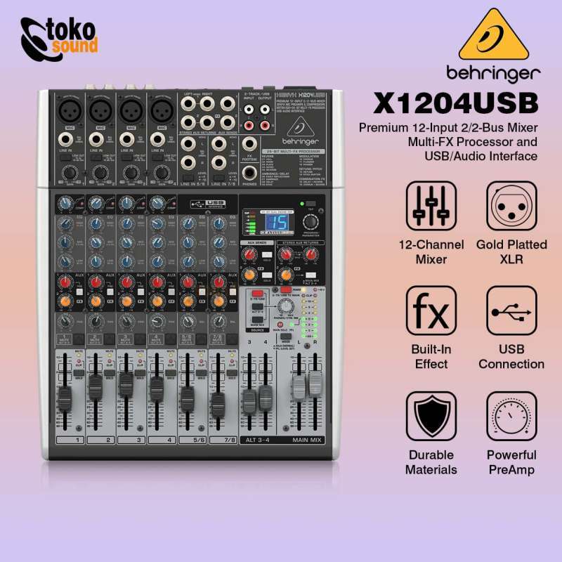 Jual Behringer Xenyx X1204usb Mixer With Usb And Effects Di Seller