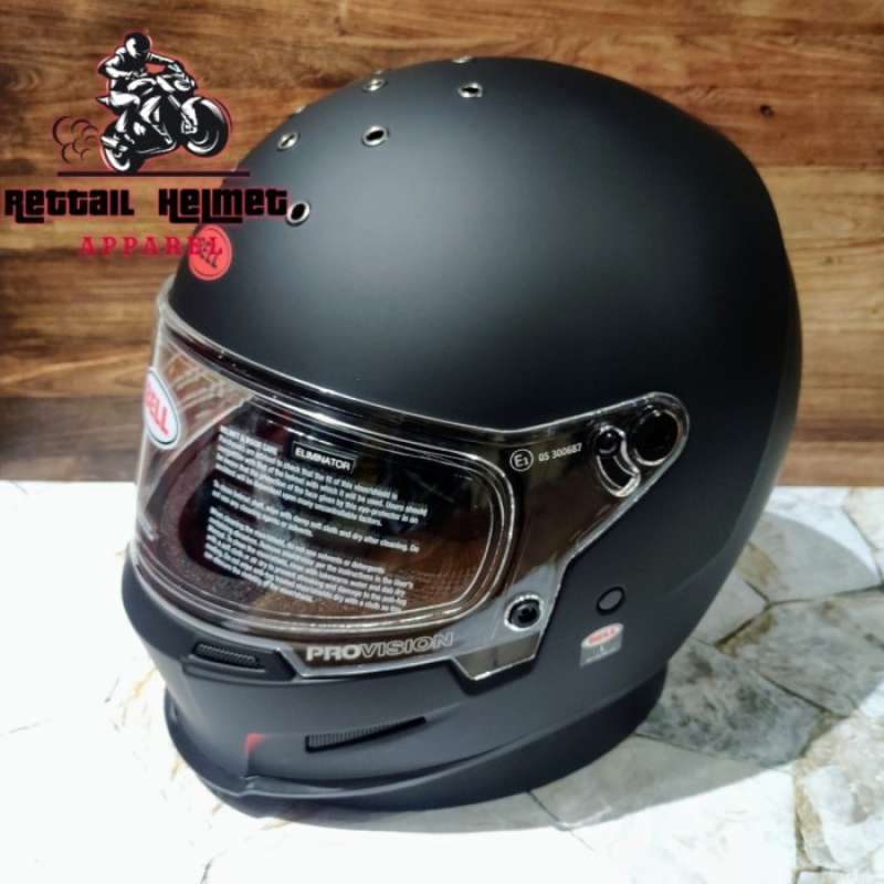 Jual Terbaik Bell Eliminator Vanish Black Helm Full Face Retro Vintage
