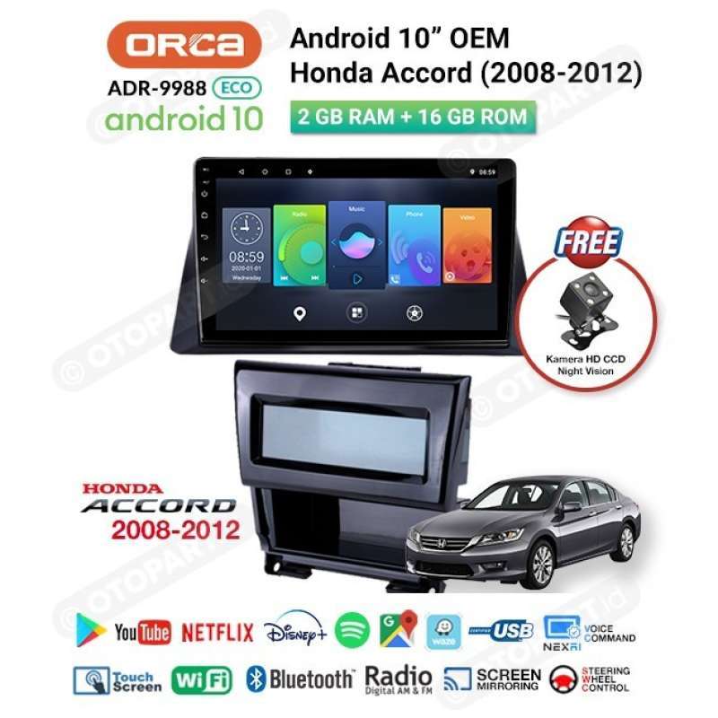 Promo Limited Head Unit Android Auto Carplay 10 Inch Honda Accord 2008