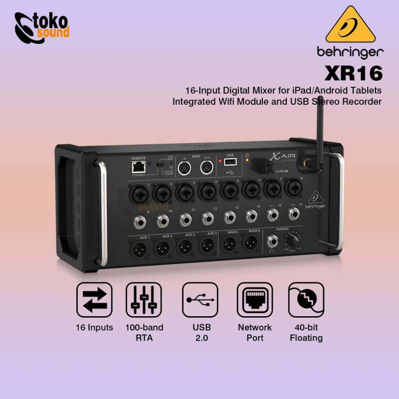 Jual Behringer X Air XR16 16 Channel Tabletcontrolled Digital Mixer di