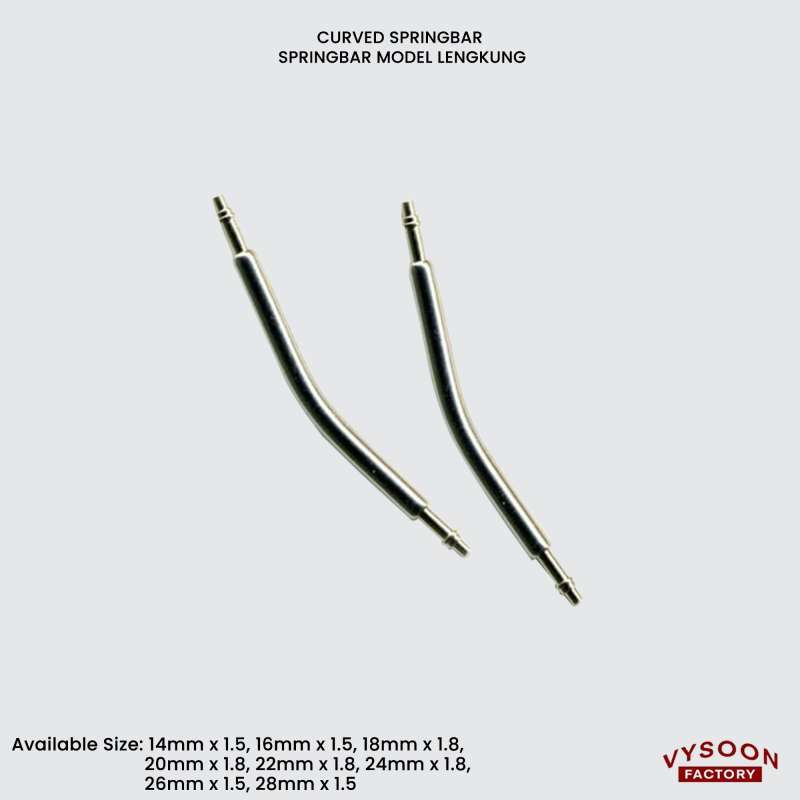 Jual Curved Non Quick Release Spring Bar Strap Pin Pen Besi Jam Tangan