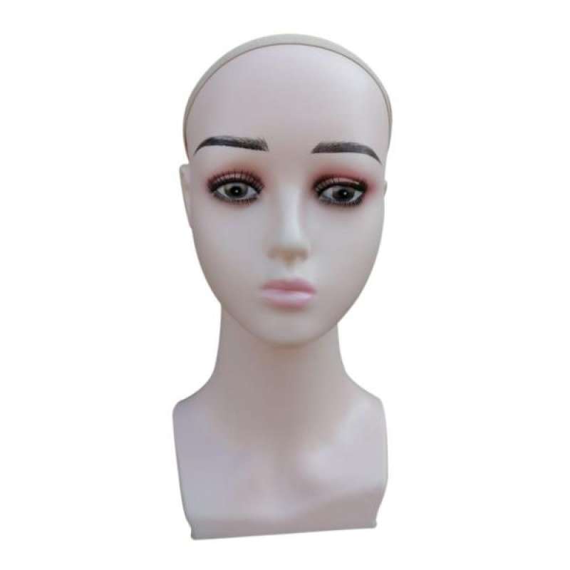 Jual Realistic Plastic Female Mannequin Head Store Display Wig Sunglass
