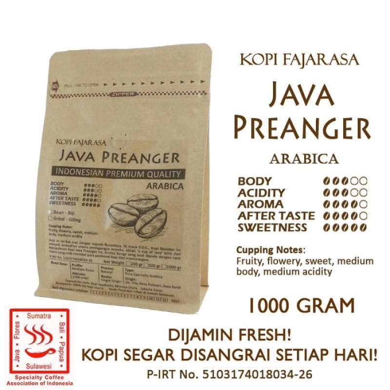 Promo Kopi Fajarasa Java Preanger Malabar Biji Kopi Arabica 1 kg ...