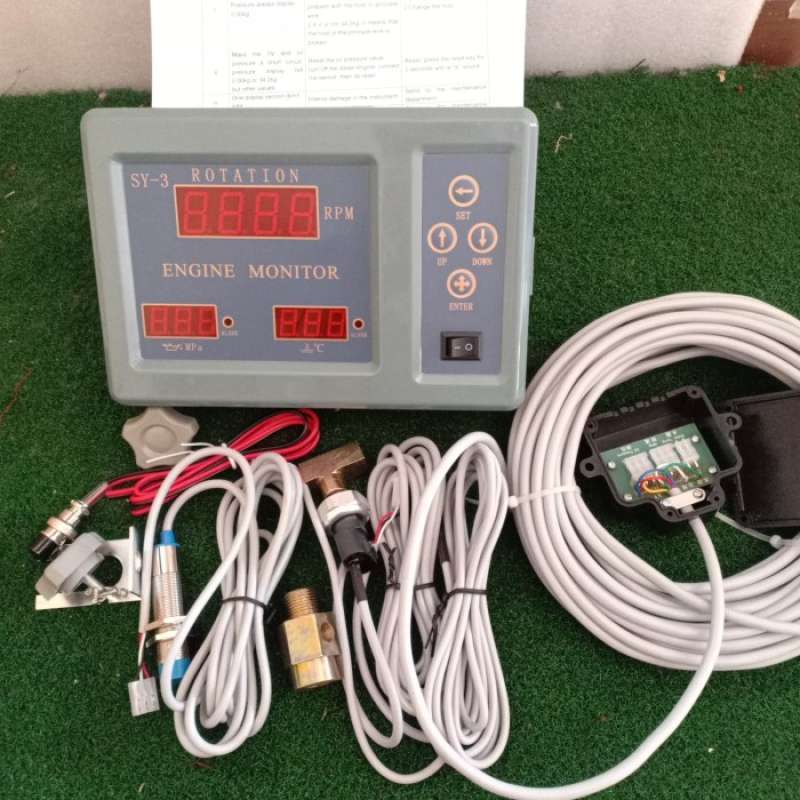 Promo Digital Tachometer Engine Monitor RPM oil pressure Temperatur