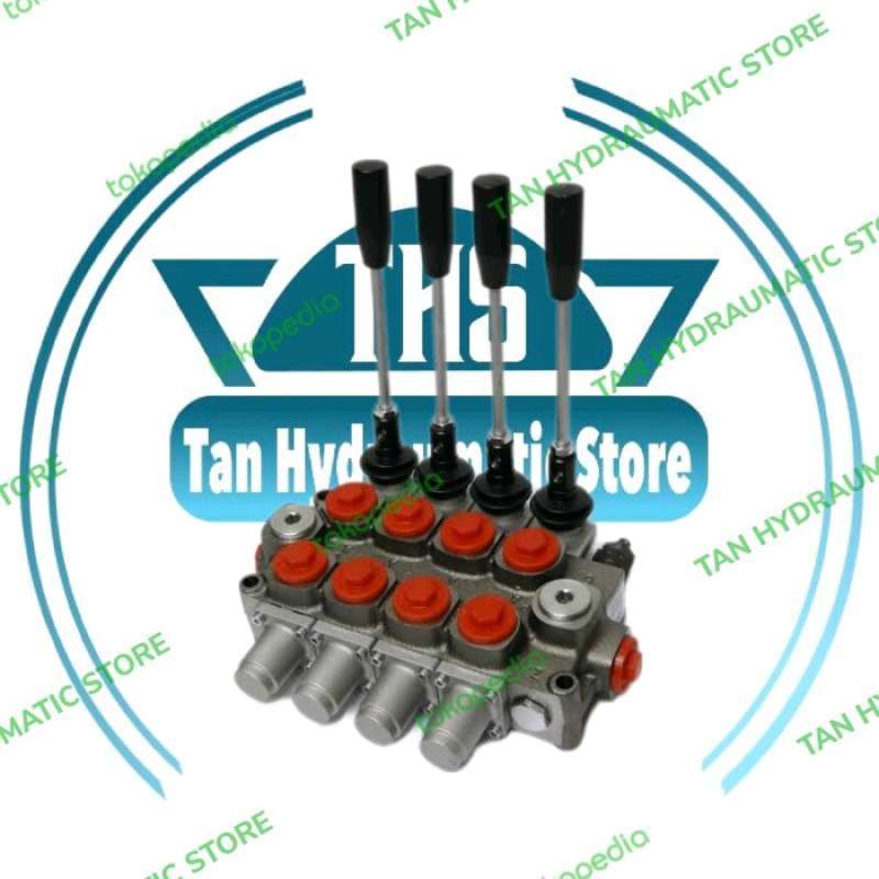 Jual Hand Valve / Hand Control Hydraulic 4 Stick Ukuran 3/4 Dmb5/4s Di