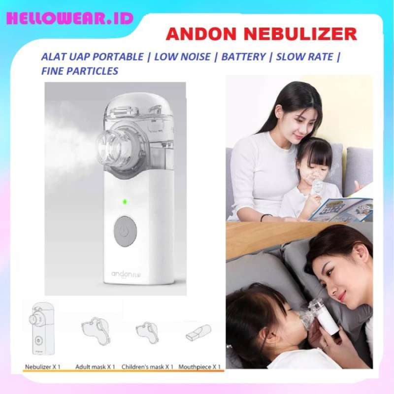 Jual Andon Nebulizer Yuwell Nebulizer Portable Terapi Uap Asma Omron ...