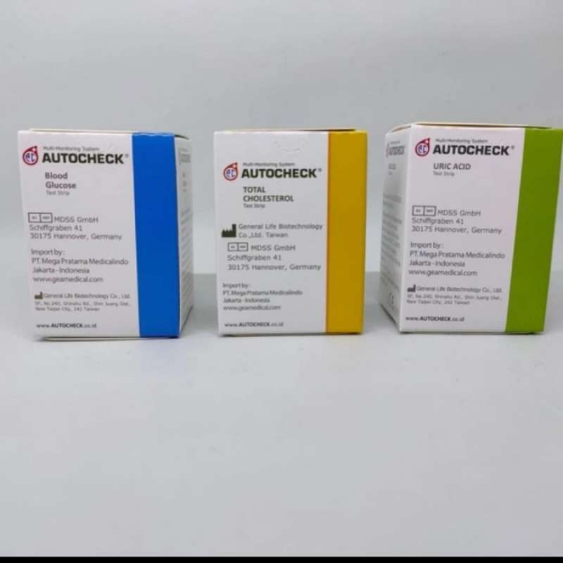 Jual Strip Autocheck / Paket Strip Autocheck Kolestrol,gula Darah,asam ...
