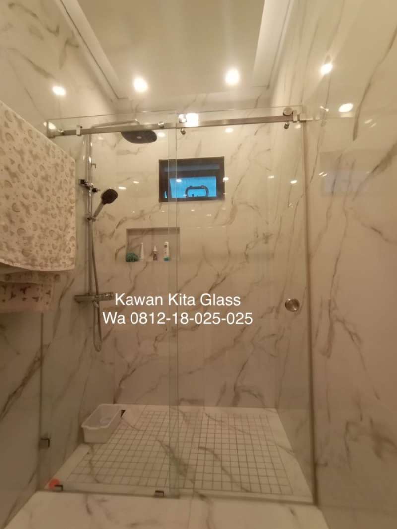 Jual Shower Glass Sliding Kaca Tempered Kaca Shower Kamar Mandi