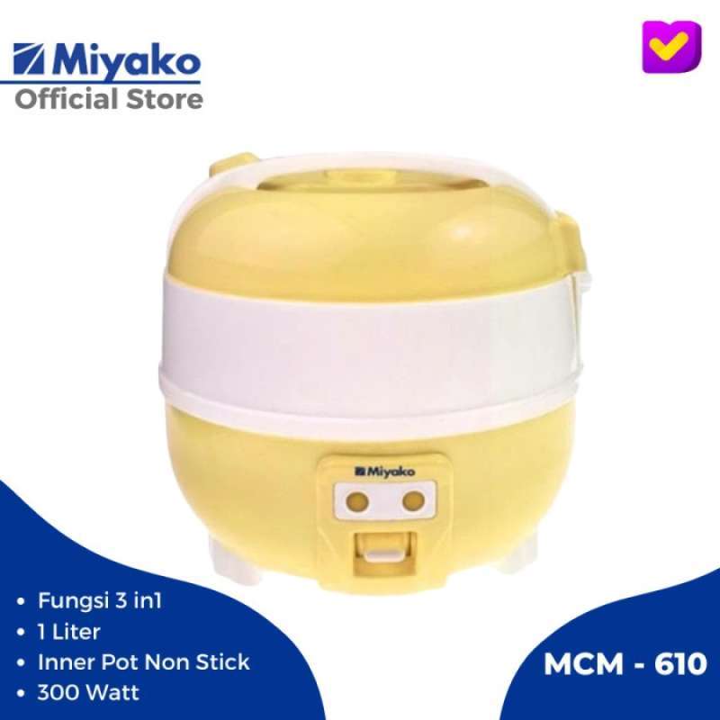 Promo Rice Cooker Mini Miyako MCM 610 1 Liter Magic Com Kecil Miyako