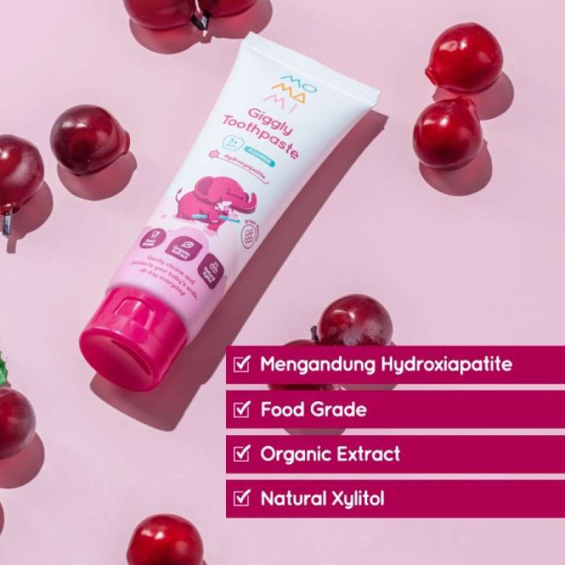 Jual Momami Giggly Toothpaste Non Flouride Grape Banana Pasta Gigi Odol ...