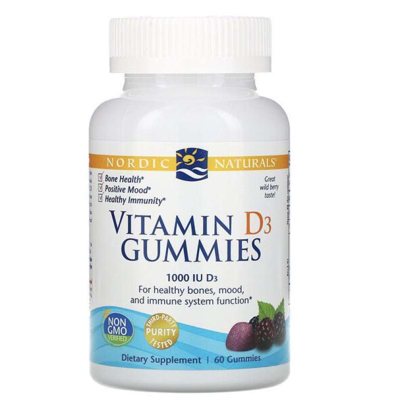 Promo Vitamin D3 1000 IU 1,000 IU Gummies, Wild Berry, 1,000 IU, 60