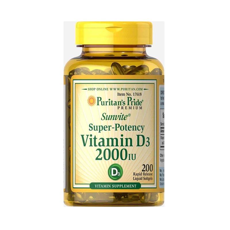 Jual Puritans Puritan Pride Vitamin D3 D 3 2000 Iu 2000iu Vit D3 200