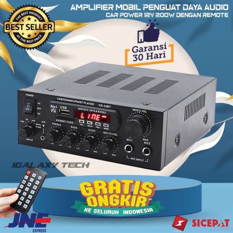Promo Amplifier Bluetooth Caite Home Theater 1000W EQ FM Audio HiFi ...