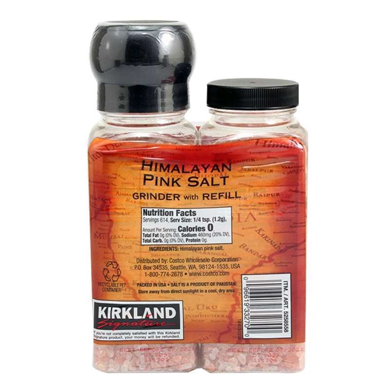 Jual Kirkland Signature Himalayan Pink Salt Grinder + Refill [737gr