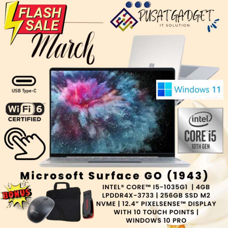 Schermo LCD Microsoft Surface Laptop Go 1943 Oro Rosa – Ricondizionato (Grado C)