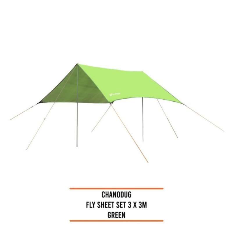 Promo Flysheet Chanodug Dengan Tiang Pole Fly Sheet Tenda Camping