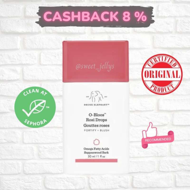 Promo Drunk Elephant O Bloos Rosi Glow Drops Obloss Obloss Blush On
