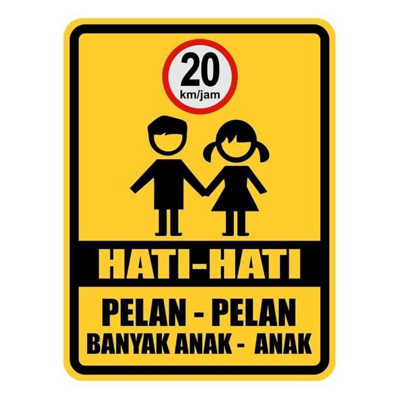 Rambu Rambu Ht Jual Rambu Plang Hati - Hati Banyak Anak Anak 45cm X 60cm Plat ...