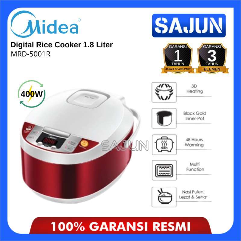 Jual Midea MRD5001R Easy Digital Rice Cooker 1.8L Penanak Nasi di