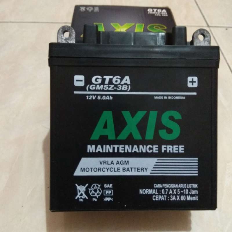 Jual Aki Battery Kering Gt6a (gm5z-3b) 12v , 5ah Aki Motor Matik