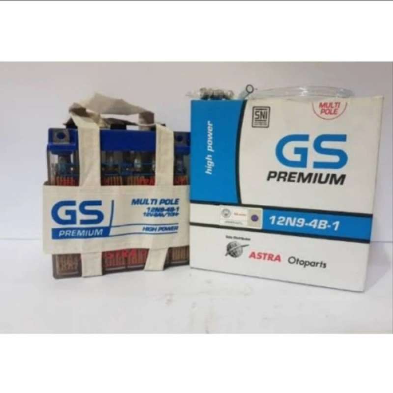 Promo AKI MOTOR GS ASTRA ORIGINAL 12N9-4B-1 12V 9Ah AKI BASAH Diskon 23